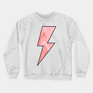 pink marble lightning bolt Crewneck Sweatshirt